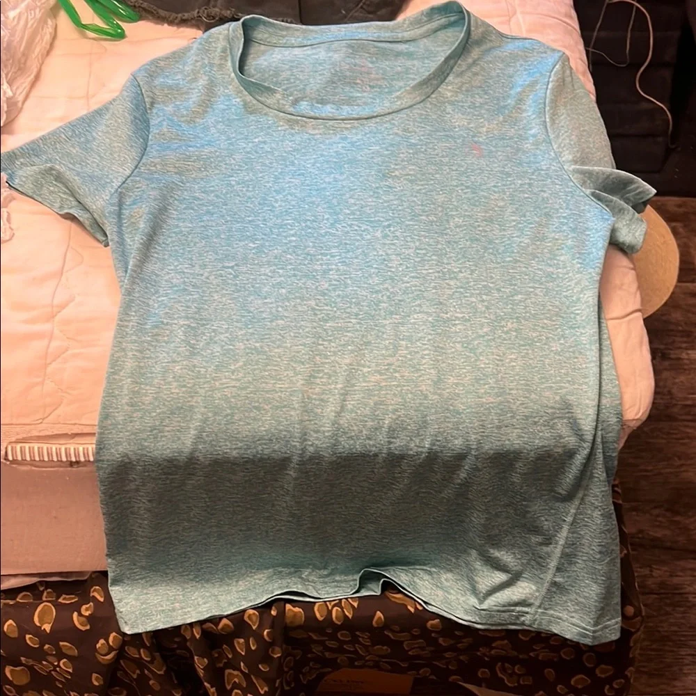 Blue Short Sleeve Tee Casual Top - Picture 1 of 3